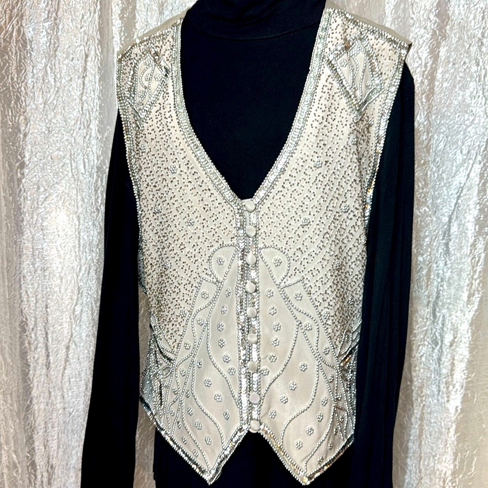 SPENSER JEREMY sequined silk vest
